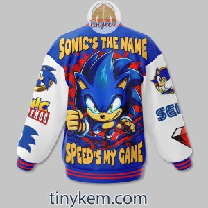 Sonic The Hedgehog Baseball Jacket Speeds My Game2B3 uVcDH