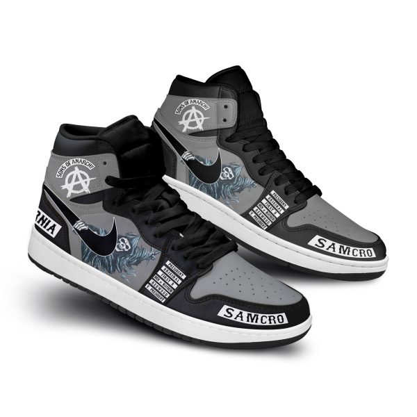 Sons of Anarchy Air Jordan 1 High Top Shoes