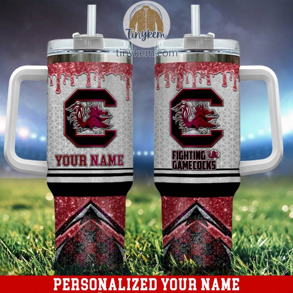 South Carolina Gamecocks Customized 40oz Tumbler With Glitter Printed Style