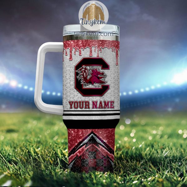 South Carolina Gamecocks Customized 40oz Tumbler With Glitter Printed Style