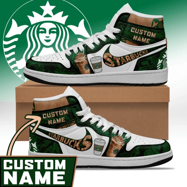Starbucks Coffee Customized Air Jordan 1 Sneaker
