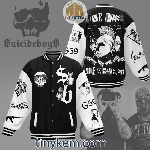 Suicideboys Baseball Jacket: Live Fast Die Whenever