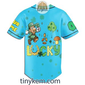 Super Mario ST Patrick Day Customized Baseball Jersey2B3 iBWKb