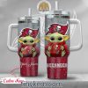 Tennessee Titans Baby Yoda Customized Glitter 40oz Tumbler