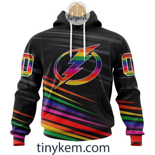 Tampa Bay Lightning With LGBT Pride Design Tshirt, Hoodie, Sweatshirt