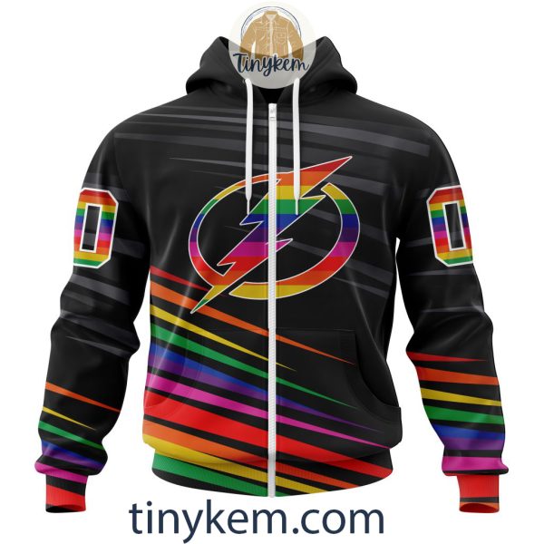 Tampa Bay Lightning With LGBT Pride Design Tshirt, Hoodie, Sweatshirt