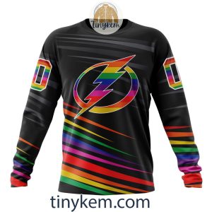 Tampa Bay Lightning With LGBT Pride Design Tshirt Hoodie Sweatshirt2B4 U4amb
