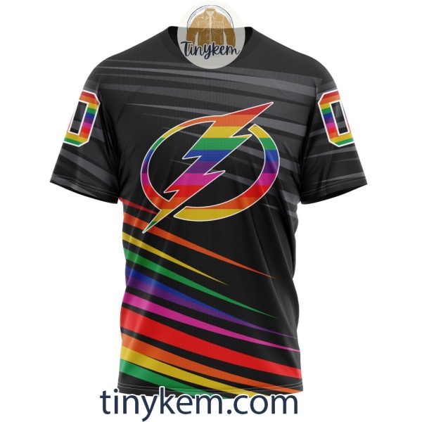 Tampa Bay Lightning With LGBT Pride Design Tshirt, Hoodie, Sweatshirt