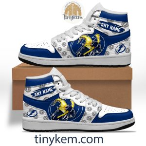 Tampa Bay Lightning With Team Mascot Customized Air Jordan 1 Sneaker