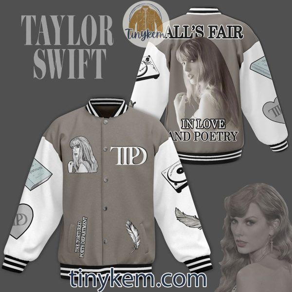 Taylor Swift Baseball Jacket: All’s Fair In Love And Poetry