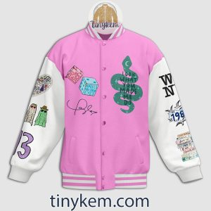 Taylor Swift Customized Pink and White Baseball Jacket