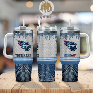 Tennessee Titans Personalized 40Oz Tumbler With Glitter Printed Style