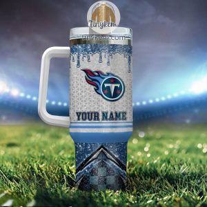 Tennessee Titans Personalized 40Oz Tumbler With Glitter Printed Style2B3 eoOUx