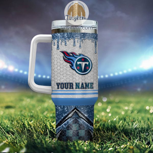 Tennessee Titans Personalized 40Oz Tumbler With Glitter Printed Style