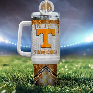Tennessee Volunteers Customized 40oz Tumbler With Glitter Printed Style2B3 sQS4O