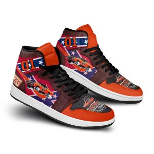 The Dukes of Hazzard Air Jordan 1 High Top Shoes2B4 kT91L