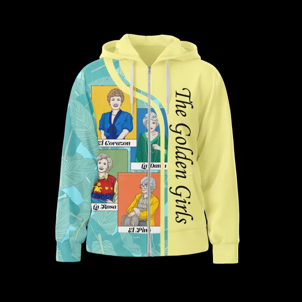 The Golden Girls Zipper Hoodie: Keep Calm and Eat Cheesecake