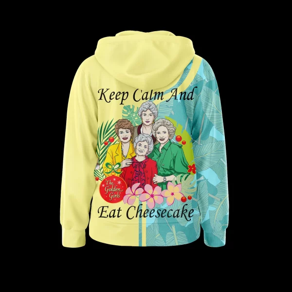 The Golden Girls Zipper Hoodie: Keep Calm and Eat Cheesecake