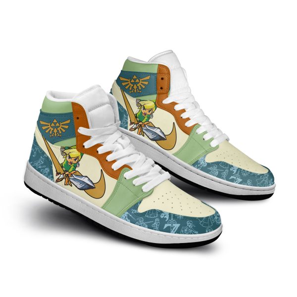 The Legend of Zelda Air Jordan 1 High Top Shoes