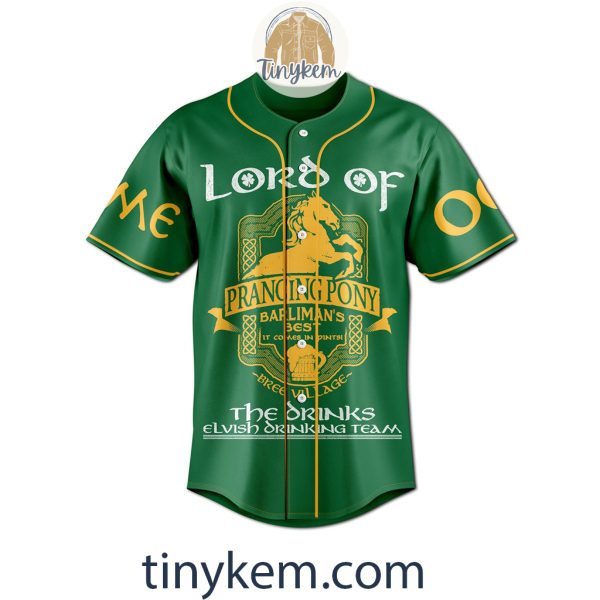 The Lord Of The Rings Patrick Day Customized Baseball Jersey: Kiss Me I’m Elvish