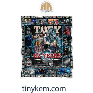 Toby Keith 62 Years 1961-2024 Quilt Blanket