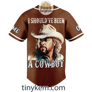 Toby Keith Customized Baseball Jersey I Shouldve Been A Cowboy2B3 xY43P