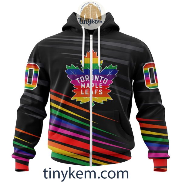 Toronto Maple Leafs With LGBT Pride Design Tshirt, Hoodie, Sweatshirt