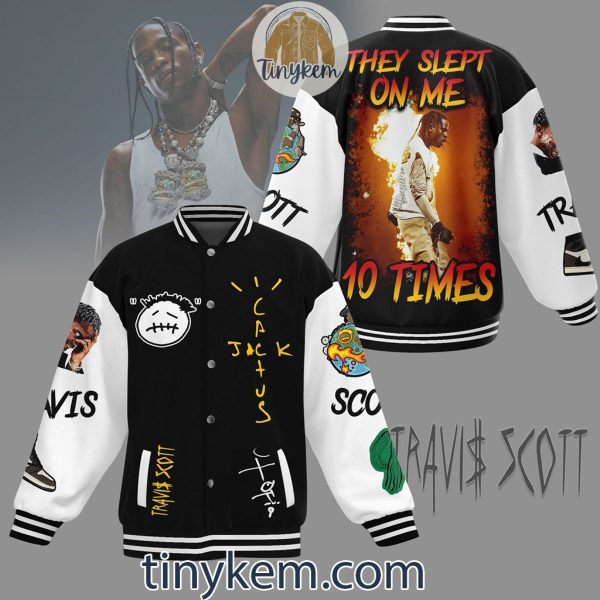 Travis Scott Baseball Jacket: They Slept On Me 10 Times