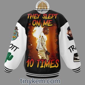 Travis Scott Baseball Jacket They Slept On Me 10 Times2B3 KyDq1