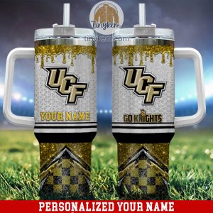 UCF Knights Customized 40oz Tumbler With Glitter Printed Style