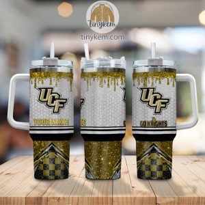 UCF Knights Customized 40oz Tumbler With Glitter Printed Style2B2 vr6S5