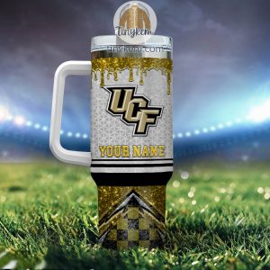 UCF Knights Customized 40oz Tumbler With Glitter Printed Style2B3 Tm0x1