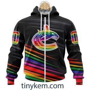 Vancouver Canucks With LGBT Pride Design Tshirt Hoodie Sweatshirt2B2 K7Ko5