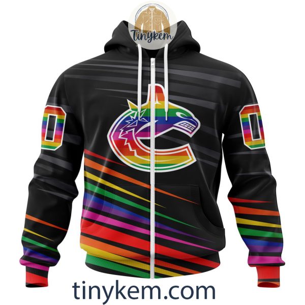 Vancouver Canucks With LGBT Pride Design Tshirt, Hoodie, Sweatshirt