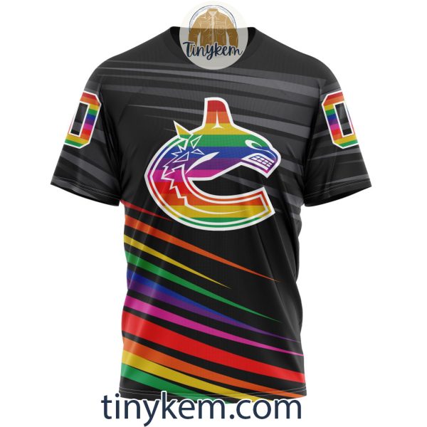 Vancouver Canucks With LGBT Pride Design Tshirt, Hoodie, Sweatshirt