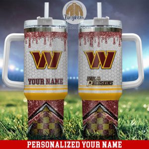 Washington Commanders Personalized 40Oz Tumbler With Glitter Printed Style