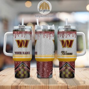 Washington Commanders Personalized 40Oz Tumbler With Glitter Printed Style
