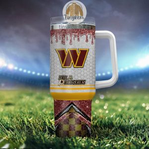 Washington Commanders Personalized 40Oz Tumbler With Glitter Printed Style2B4 z3EBW