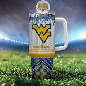 West Virginia Mountaineers Customized 40oz Tumbler With Glitter Printed Style2B4 I45VV