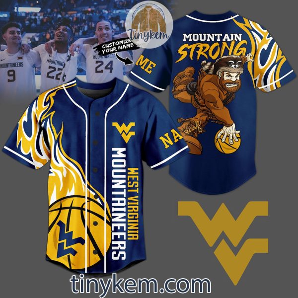 West Virginia Mountaineers Customized Baseball Jersey
