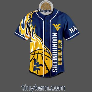 West Virginia Mountaineers Customized Baseball Jersey2B2 JNLRs