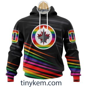 Winnipeg Jets With LGBT Pride Design Tshirt, Hoodie, Sweatshirt