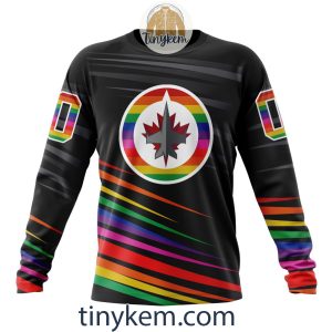 Winnipeg Jets With LGBT Pride Design Tshirt Hoodie Sweatshirt2B4 E3iC2