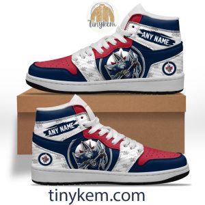 Winnipeg Jets With Team Mascot Customized Air Jordan 1 Sneaker