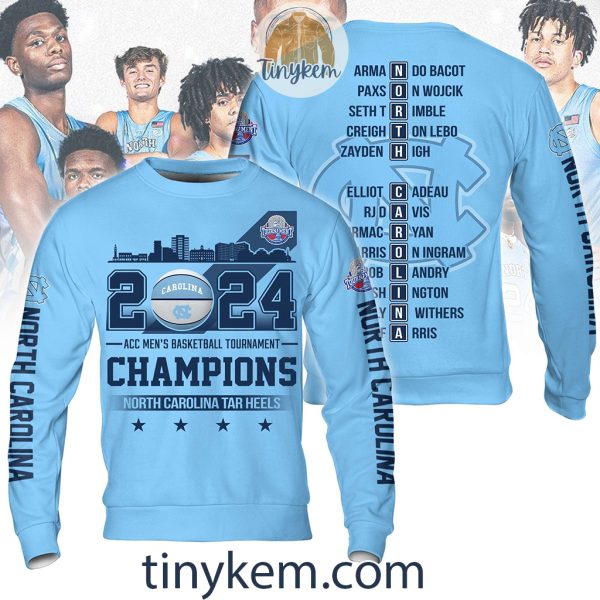 ACC Men Basketball Champions 2024 Tar Heels Tshirt, Hoodie, Sweatshirt