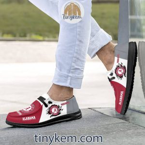Alabama Crimson Tide Customized Canvas Loafer Dude Shoes2B11 cLDTW