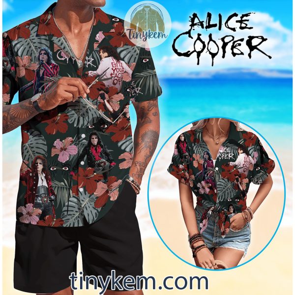 Alice Cooper Tropical Flowers Hawaiian Shirt