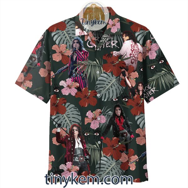 Alice Cooper Tropical Flowers Hawaiian Shirt