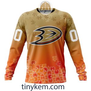Anaheim Ducks Customized Tshirt Hoodie With Autism Awareness 2024 Design2B4 yLhEw
