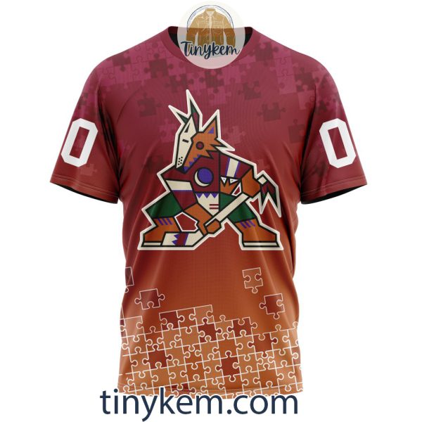 Arizona Coyotes Customized Tshirt, Hoodie With Autism Awareness 2024 Design